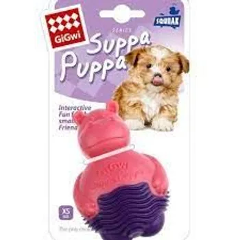 Gigwi Suppa Puppa medveď rúžovofialový M 1×1 ks, hračka pre psy
