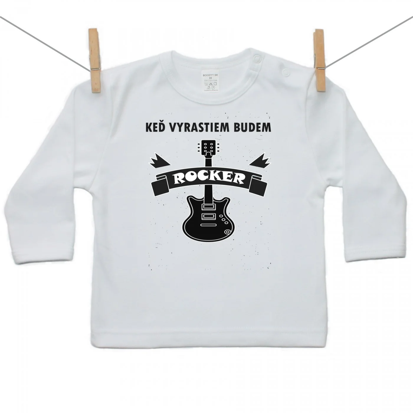Boodyy Tričko s dlhým rukávom Keď vyrastiem budem rocker Veľkosť: 92