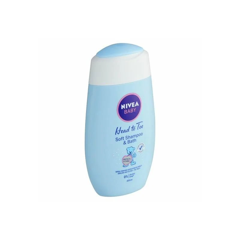 NIVEA Baby Soft Jemný kúpeľ pre celé telo & šampón, 200 ml