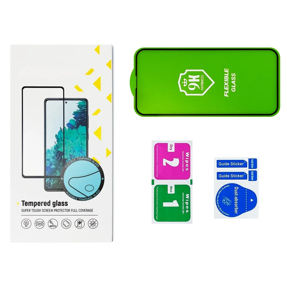 MG Full Cover Flexi Nano Hybrid ochranné sklo na Samsung Galaxy A22 4G, čierne , čierne