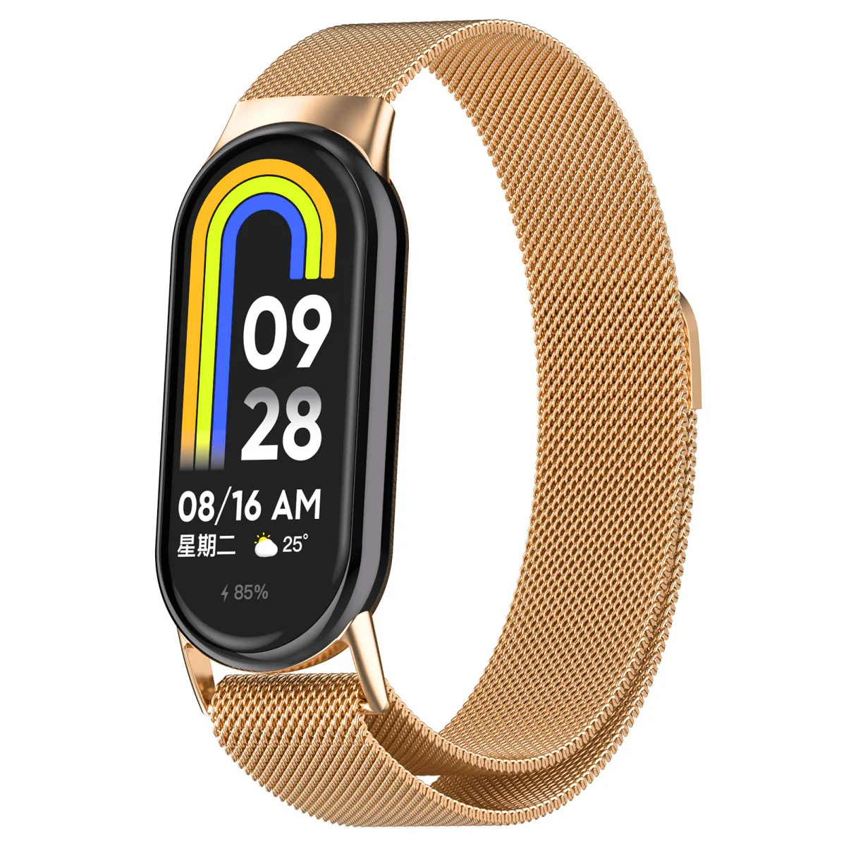 BStrap Milanese remienok na Xiaomi Mi Band 8 rose gold