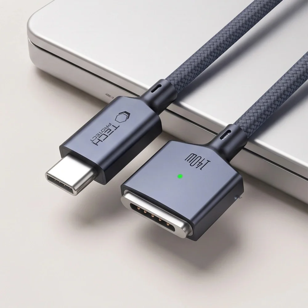 Tech-Protect MMC01 magnetický kábel USB-C / MagSafe 3 140W 3m, tmavomodrý