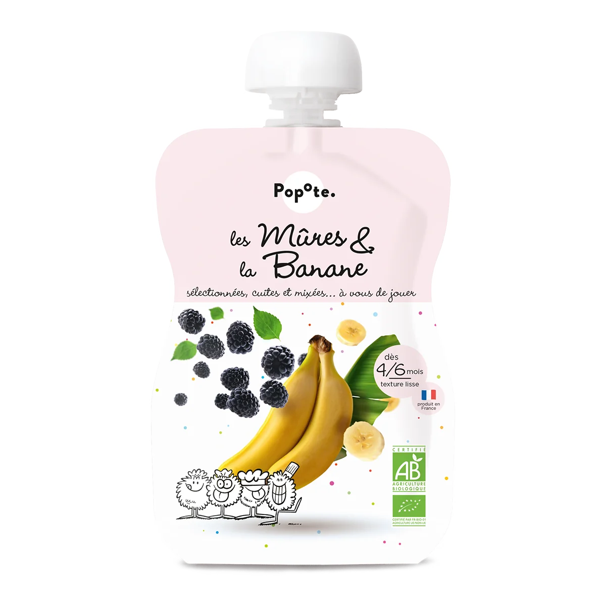 POPOTE kapsička BIO černice s banánom 120 g