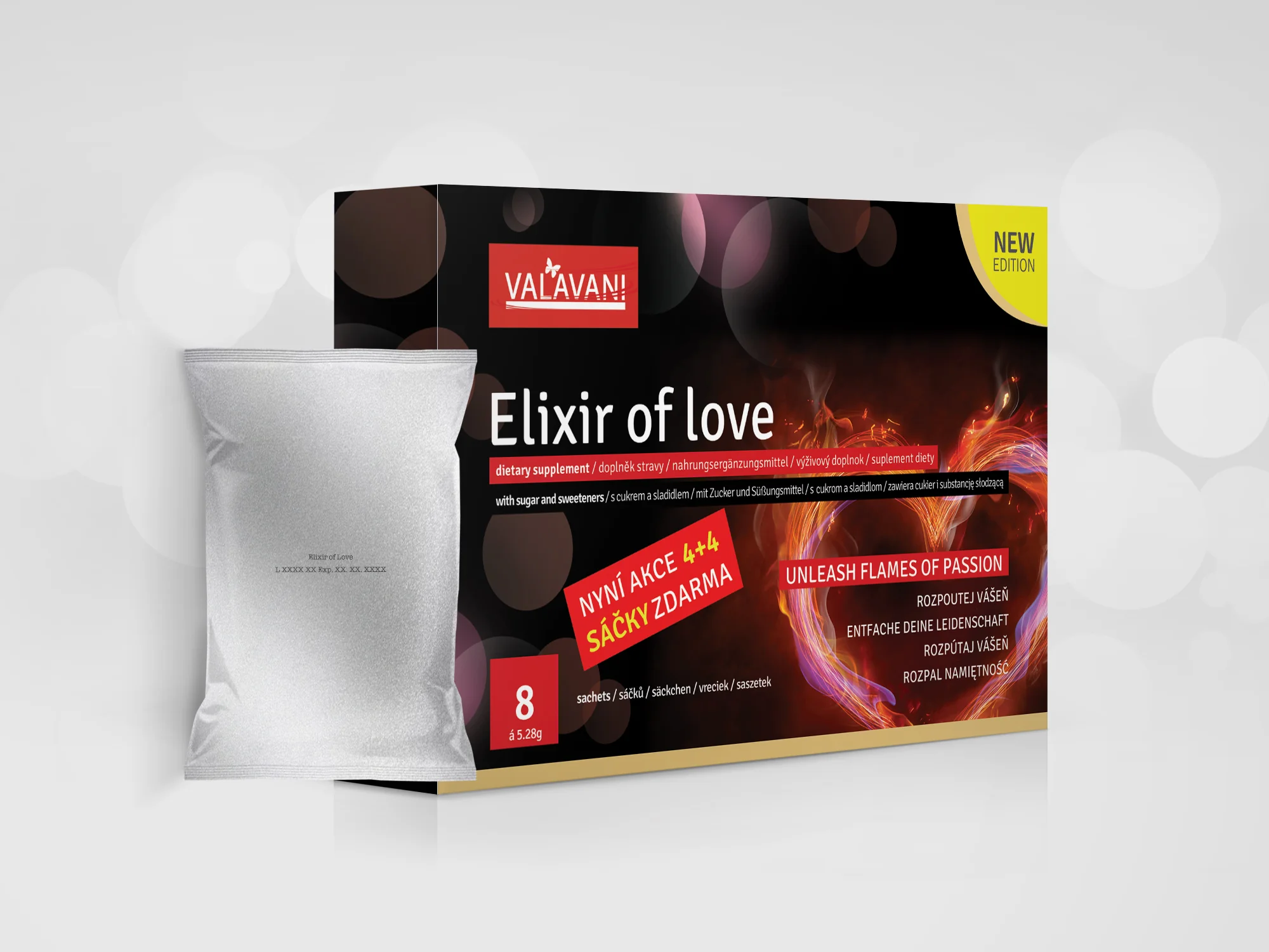 Elixir of love 4 sáčky (á 5.28mg) rozpustné afrodiziakum pre mužov i ženy