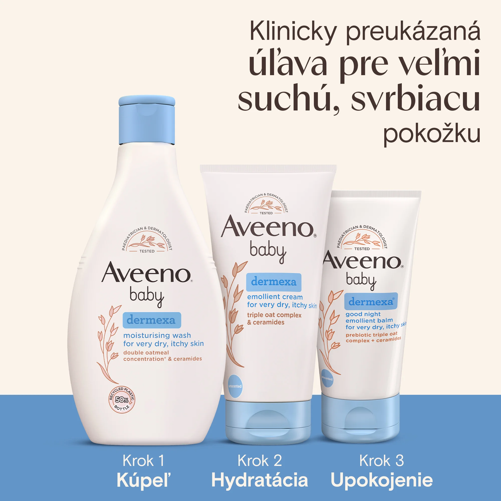 AVEENO® Baby Dermexa Emolienčný balzam na dobrú noc 75 ml