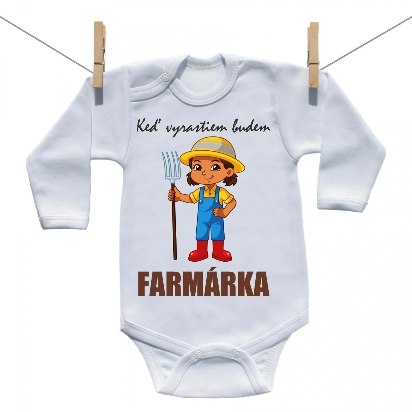 Boodyy Body s dlhým rukávom Keď vyrastiem budem farmárka Veľkosť: 92