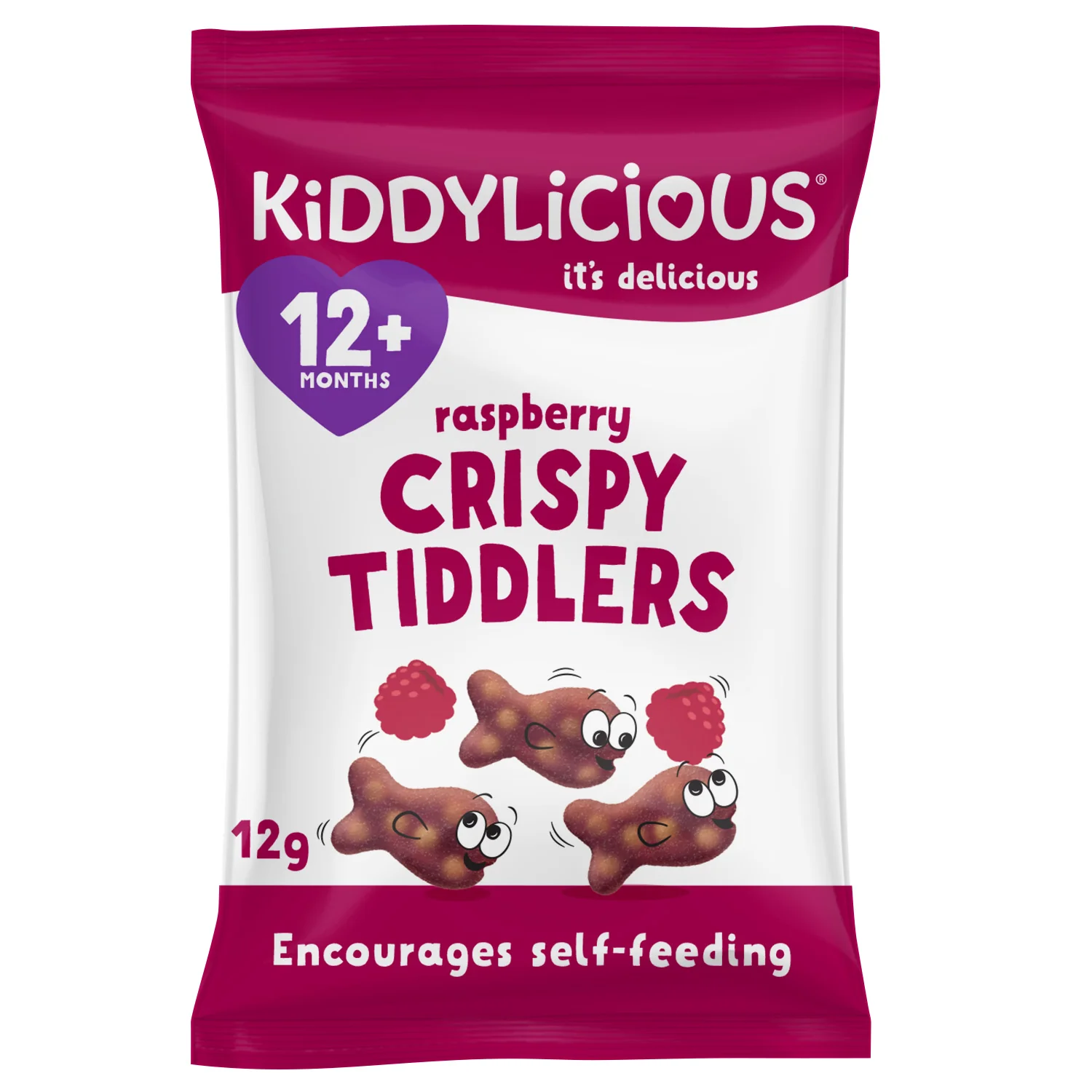 KIDDYLICIOUS Chrumkavé malinové rybičky 1×1 ks