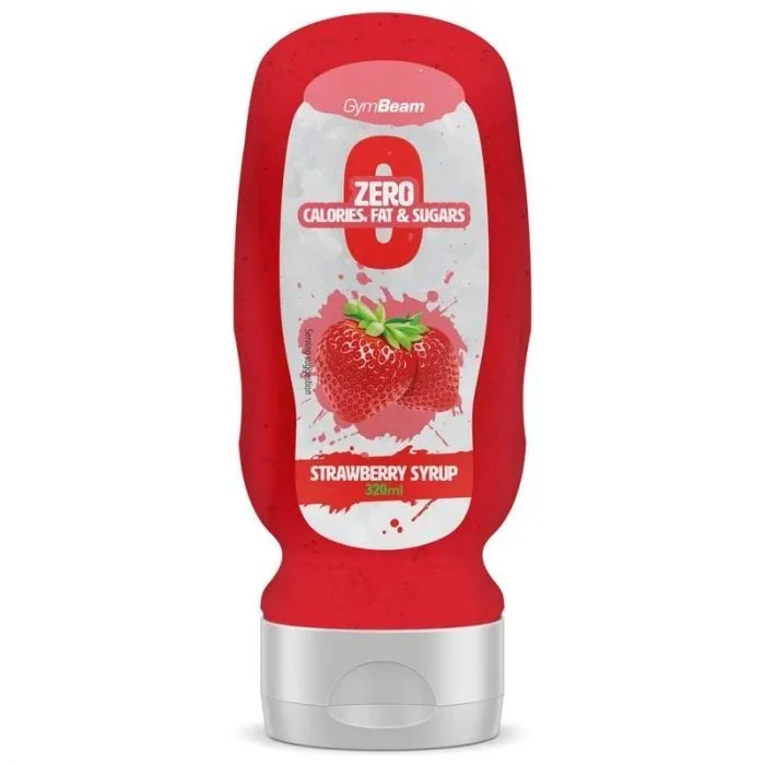 Gymbeam bezkalorický jahodový sirup 1×320 ml, bezkalorický jahodový sirup