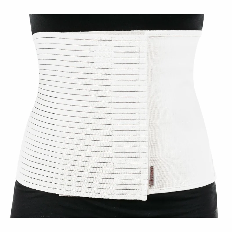 QMED brušný pás s otvorom pre stómiu XL, biely, výška 25 cm