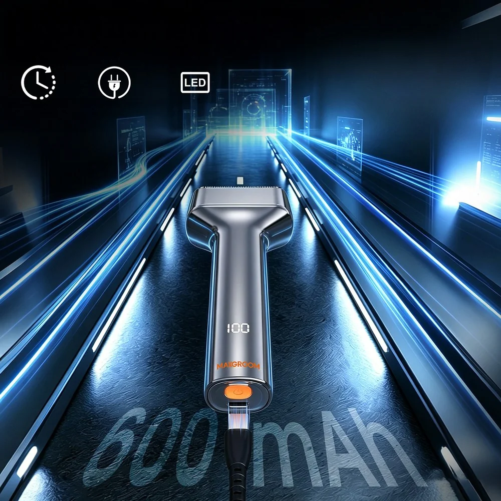 MaxGroom WF-2037D elektrický holiaci strojček, strieborný