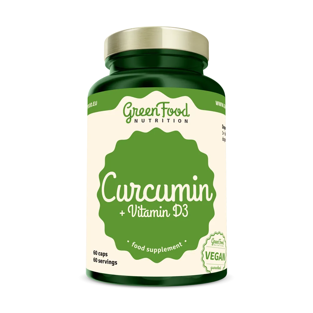 GreenFood Nutrition Curcumin +  vit D3 60cps