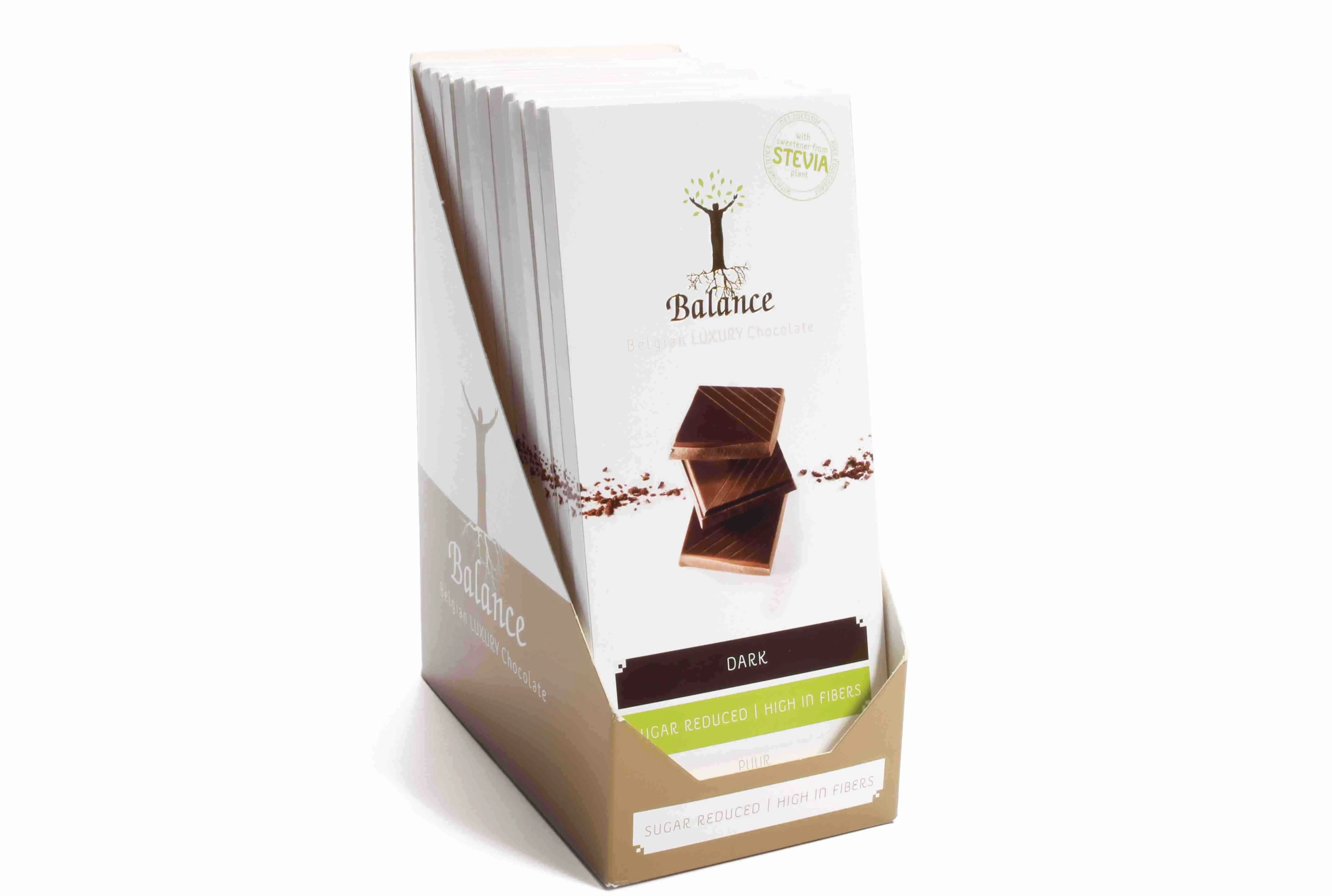 Čokoláda Balance STÉVIA horká, bez pridaného cukru 1×85 g, čokoláda s prírodným sladidlom