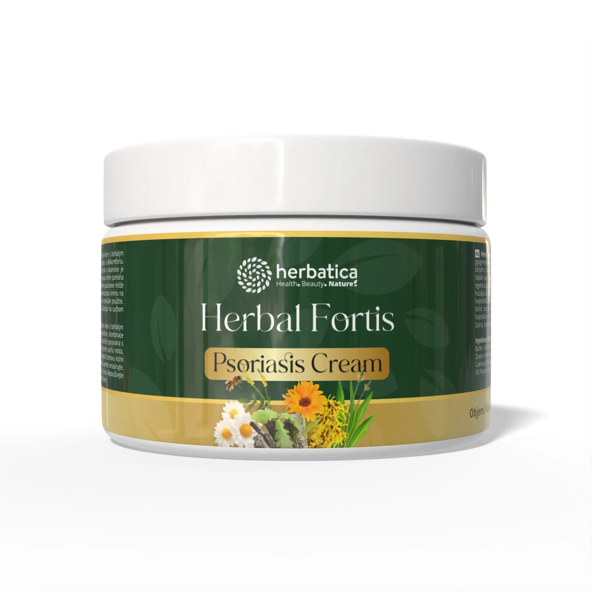 Herbal Fortis Psoriasis Cream - regeneračný krém pre pokožku so sklonom k psoriáze – 200 ml - Herbatica