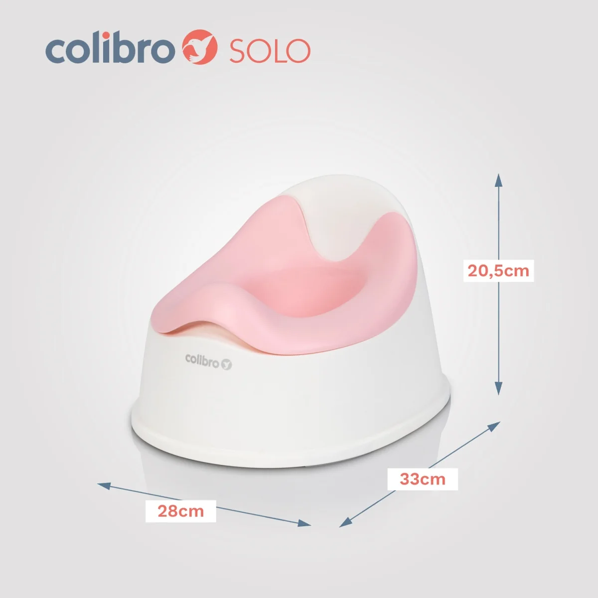 Detský nočník, ergonomický Solo cool – ružový, biely