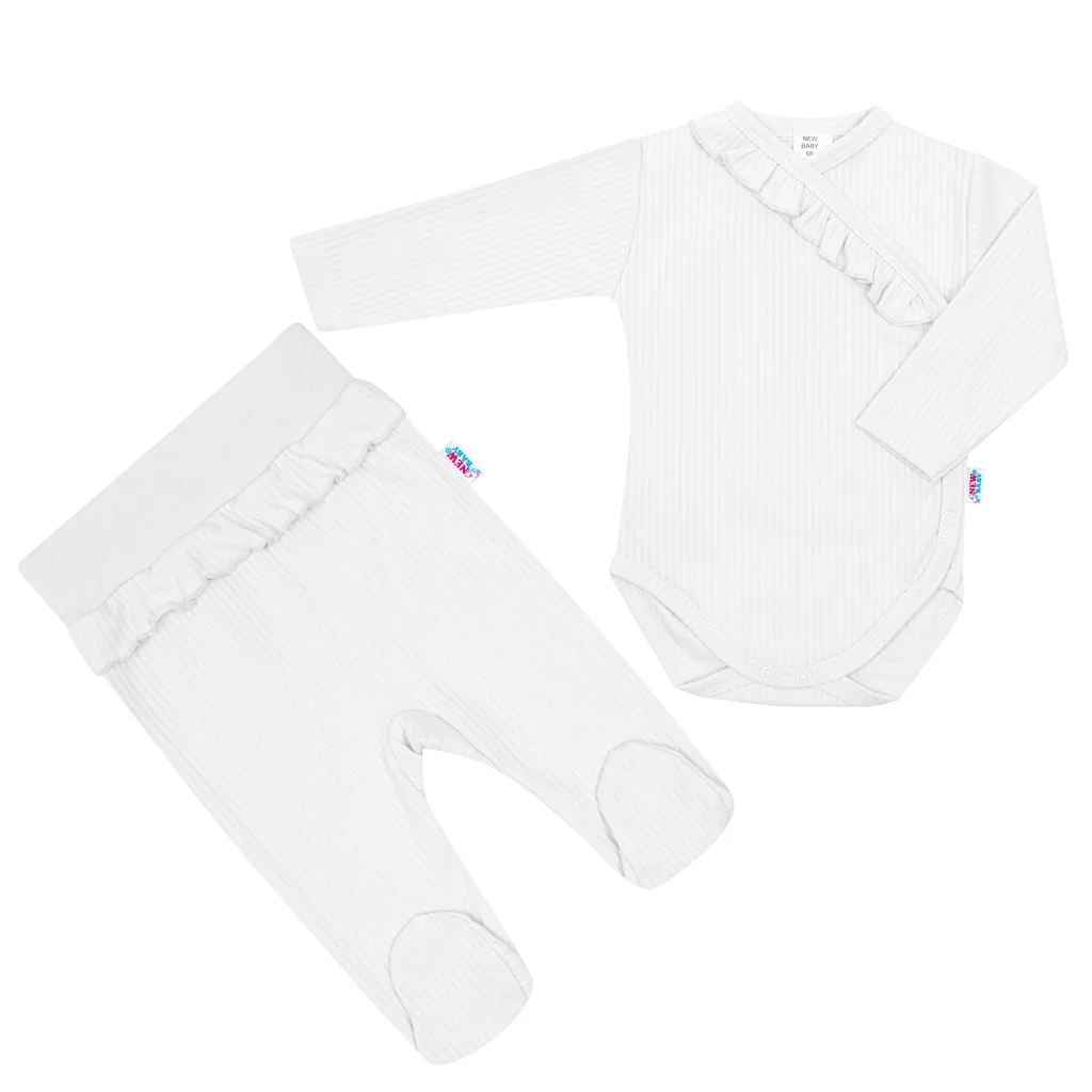2-dielna dojčenská súprava New Baby Stripes bílá 80 (9-12m),