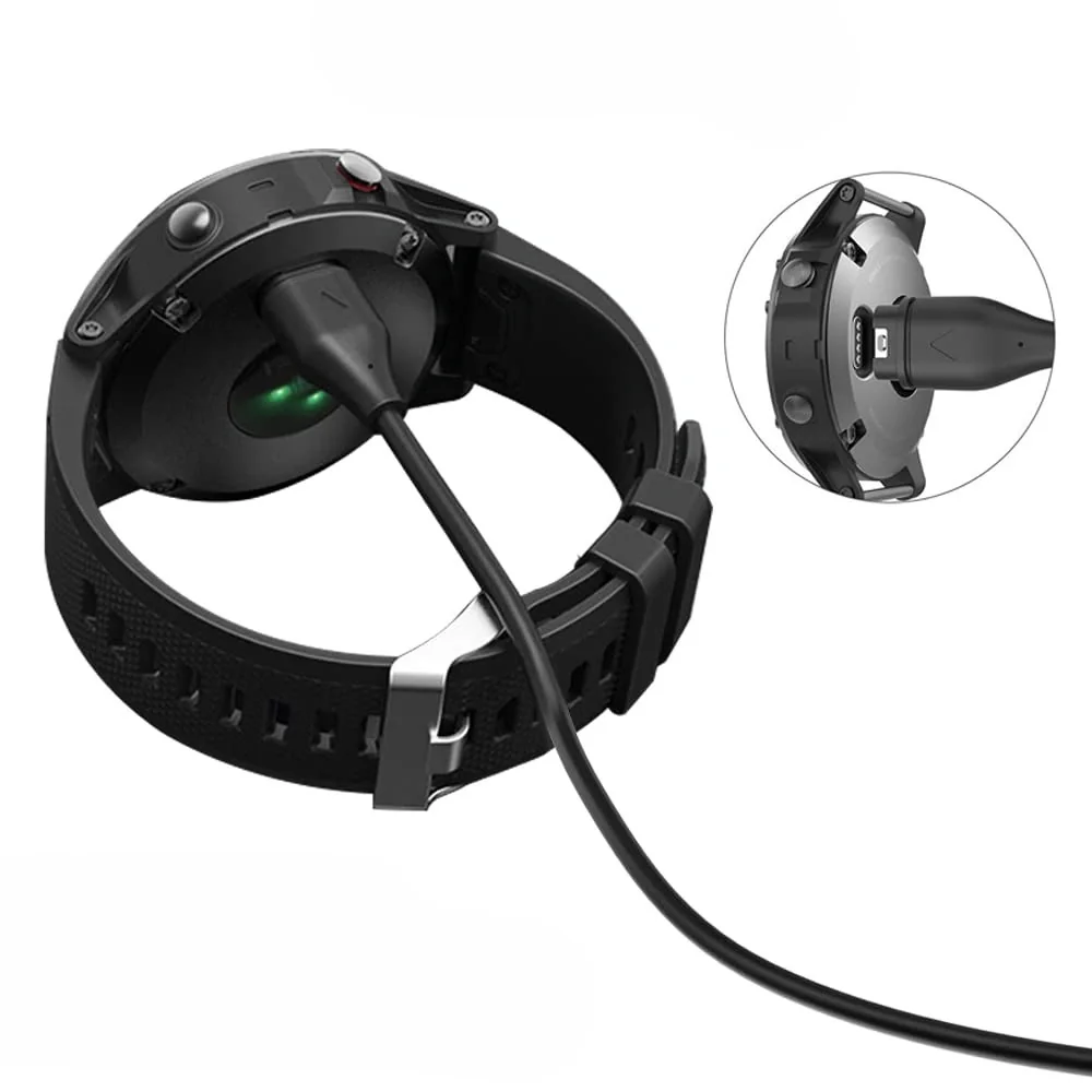 Tech-Protect MC04 USB nabíjací kábel na Garmin hodinky 1m, čierny