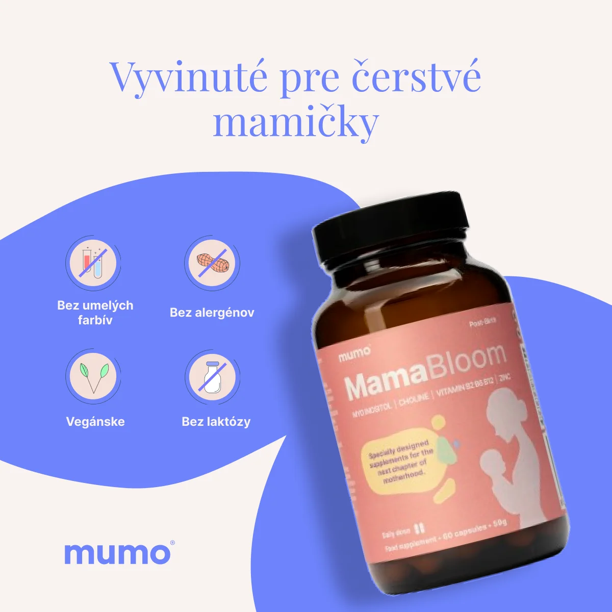 Mumo MamaBloom - výživa po pôrode 60 cps