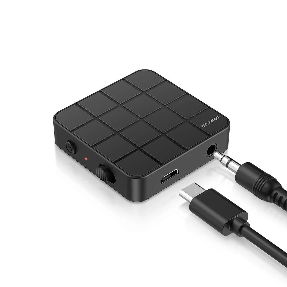 BlitzWolf BW-BL2 Bluetooth vysielač / prijímač 3.5mm jack, čierny