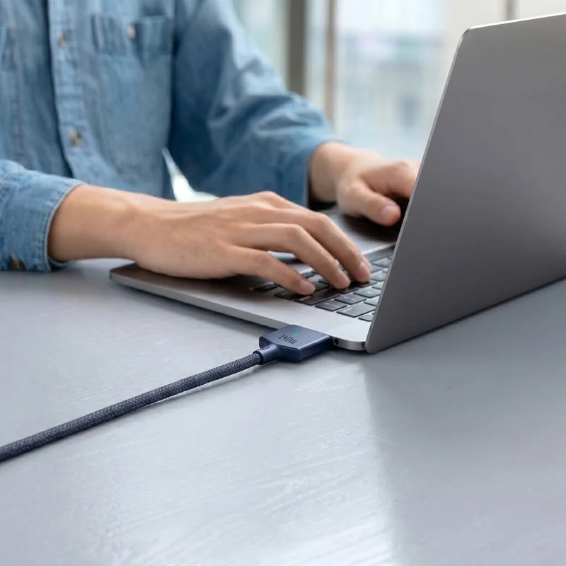 Tech-Protect MMC01 magnetický kábel na MacBook USB-C / MagSafe 3, 140W 2m, modrý