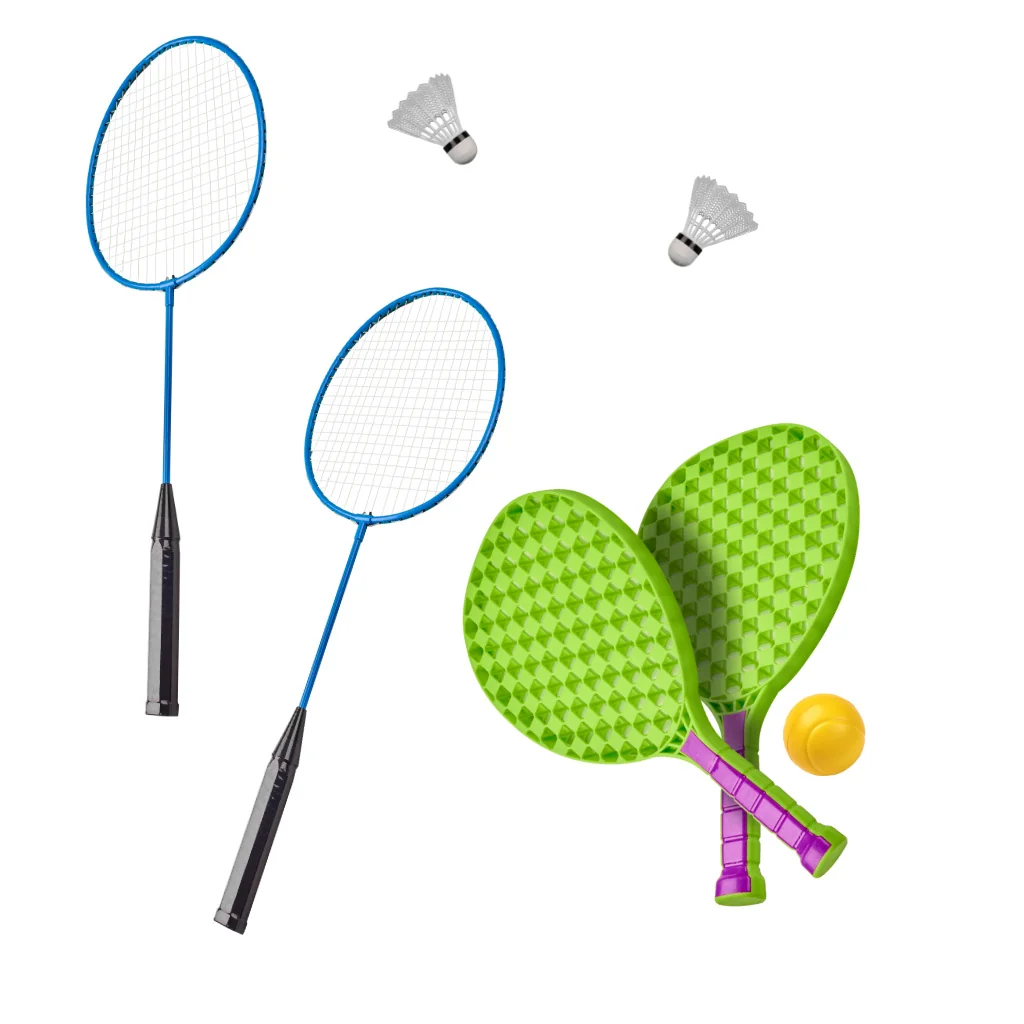 Športový set 5 v 1 bedminton basketbal volejbal tenis frisbee