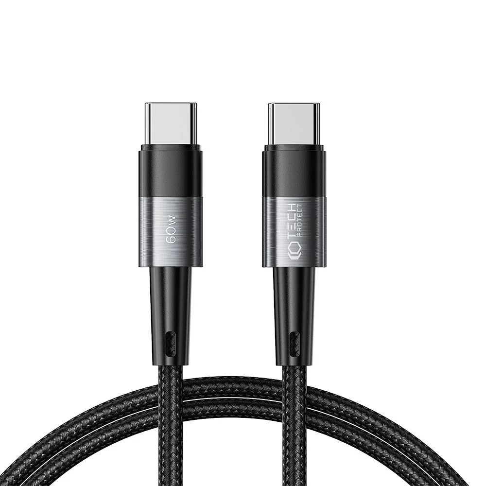 Tech-Protect Ultraboost kábel USB-C / USB-C 60W 3A 1m, šedý 