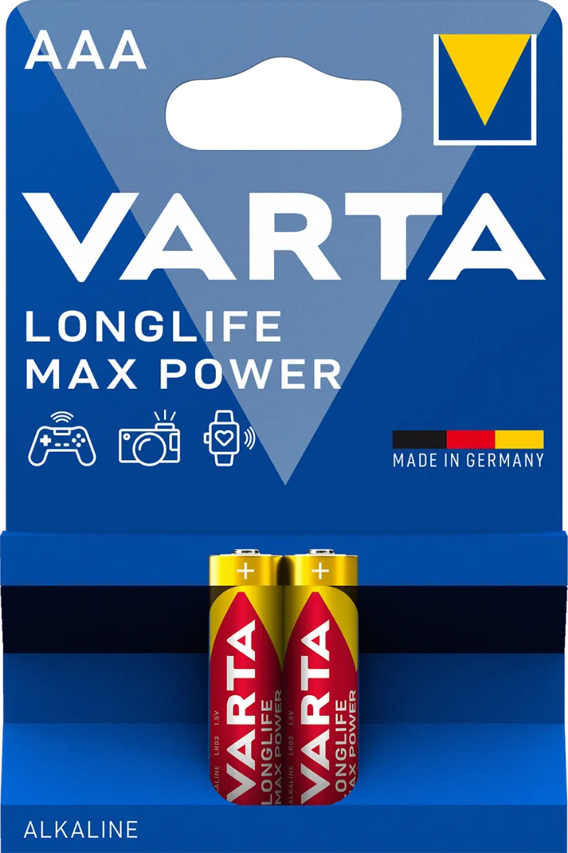 Varta Longlife Max Power 2 AAA 1×1 ks, tužkové baterky