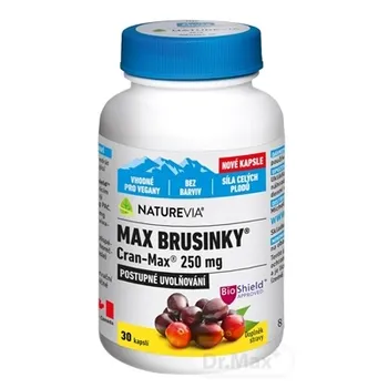 SWISS NATUREVIA MAX BRUSNICE Cran-Max 250 mg 1×30 cps, postupné uvoľnovanie 