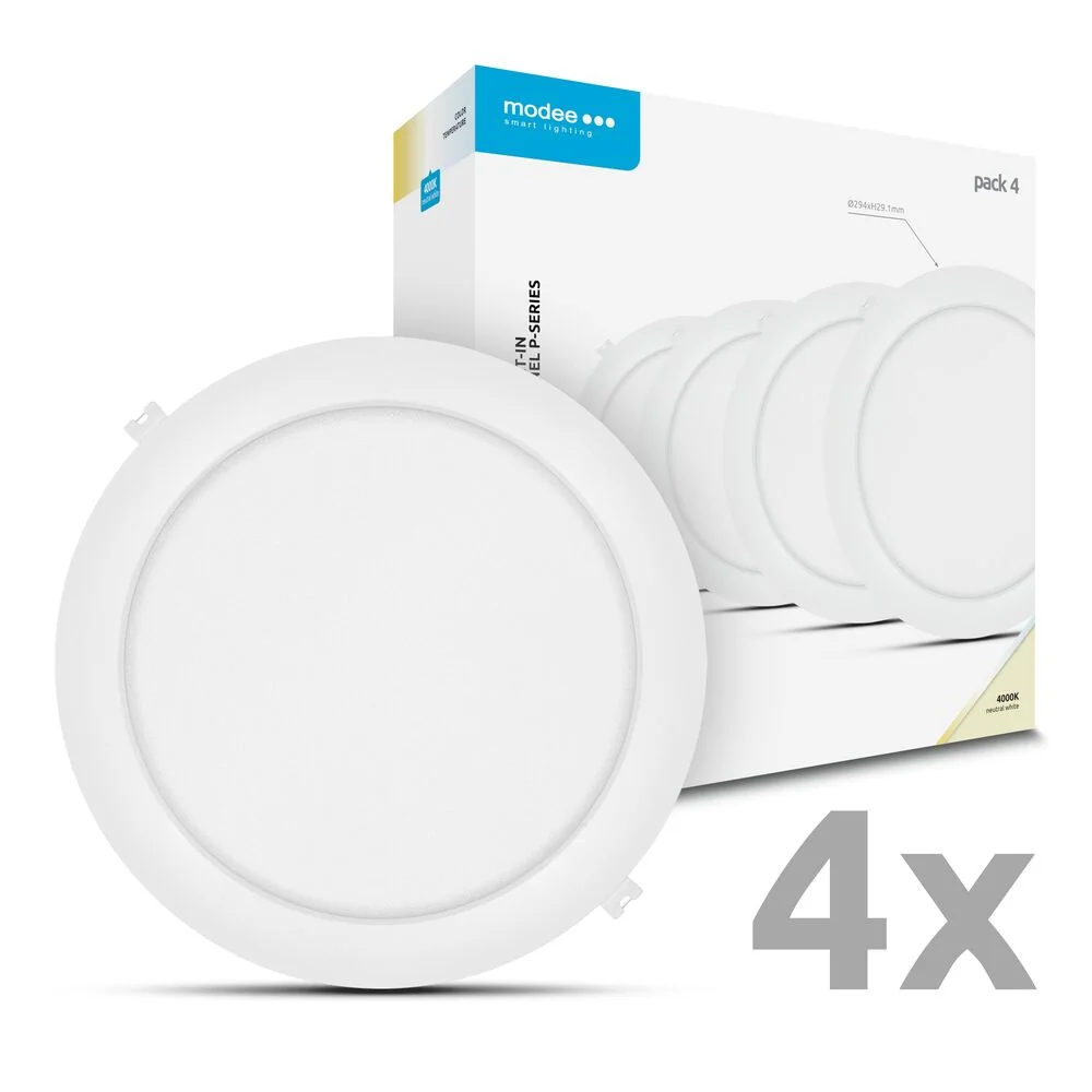 Modee LED panel podhľadový 24W 4000K biely 2640 lumenov 4ks