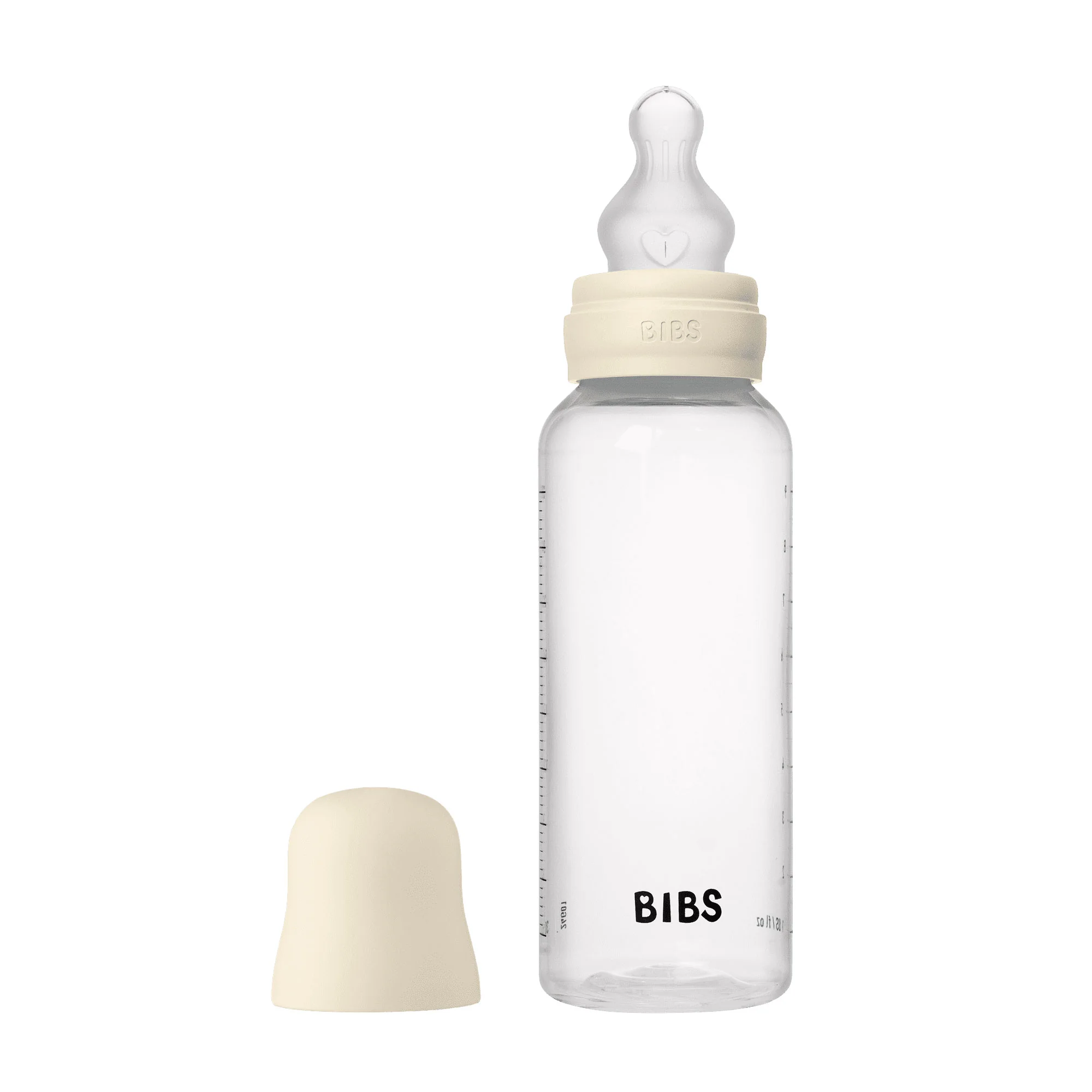 BIBS antikoliková fľaša so silikónovým cumlíkom 270ml - Ivory