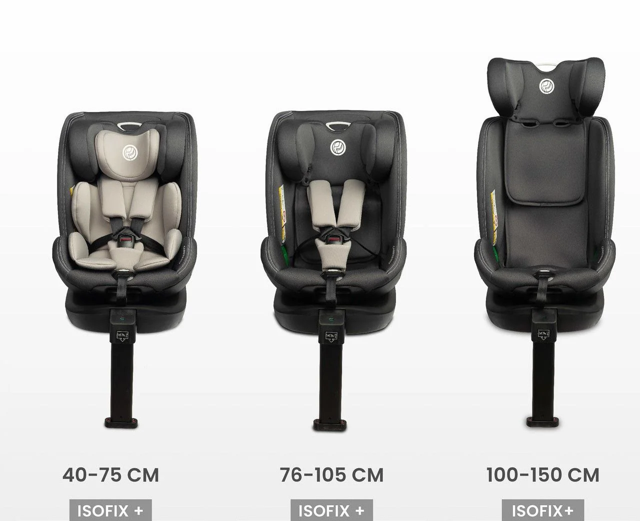 Autosedačka do auta i-Size Caretero Fortis, 40–150, grafit