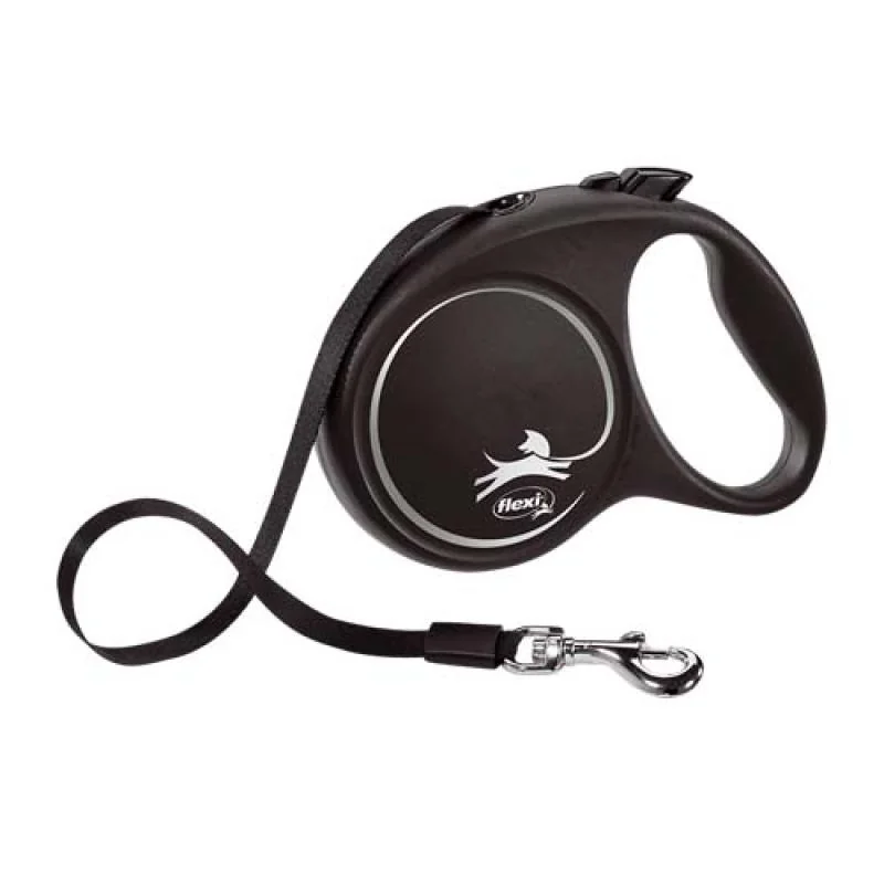 flexi Black Design M popruh 5m čierna do 25kg