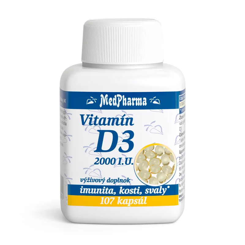 MedPharma VITAMÍN D3 2000 I.U. 1×107 ks, výživový doplnok