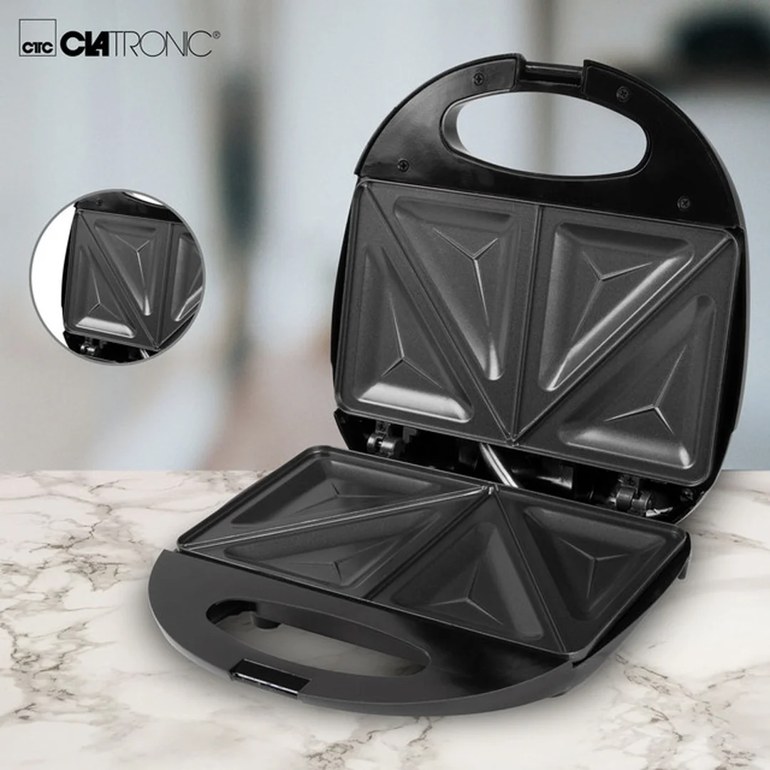 Clatronic ST 3477 sendvičovač, 750 W, čierny
