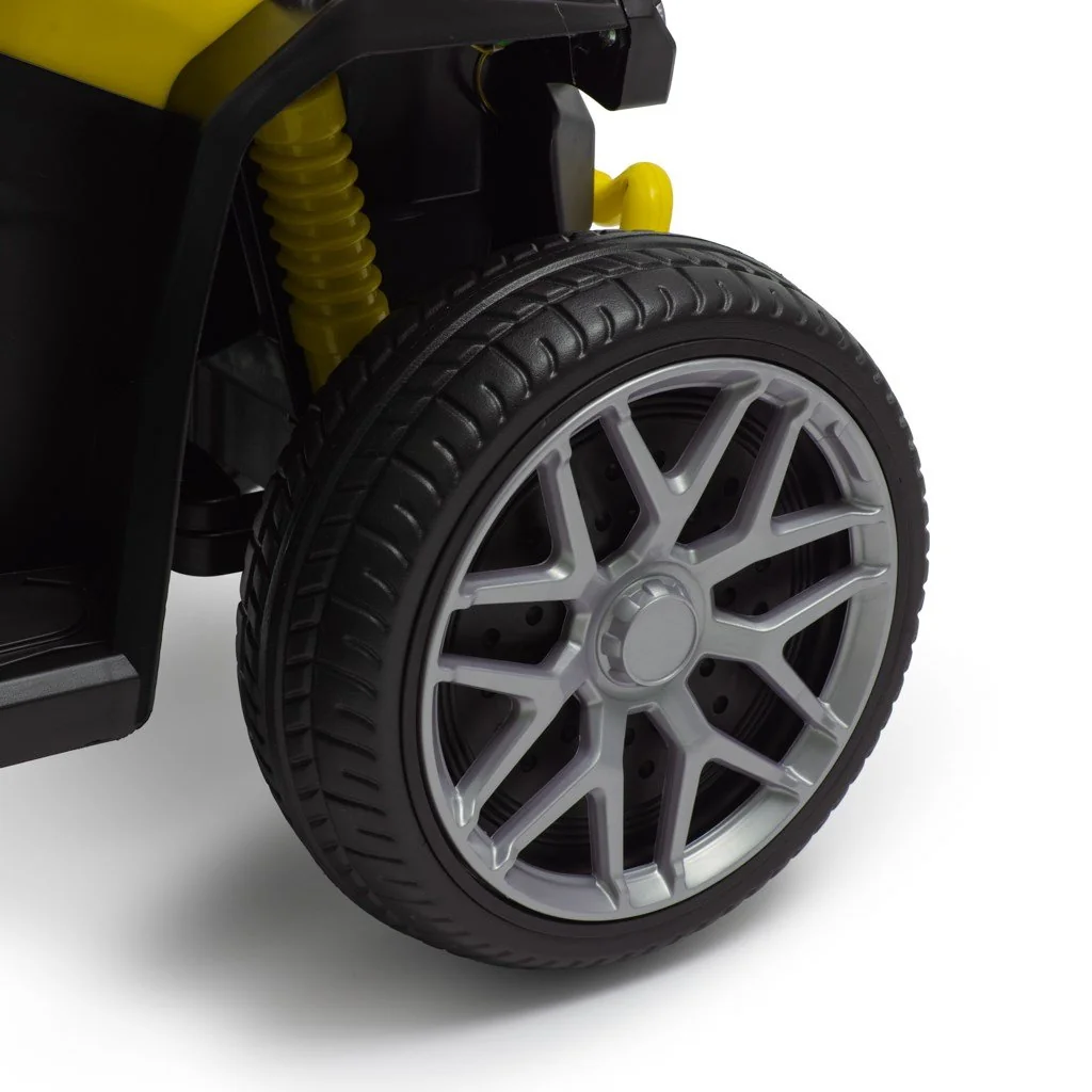Detské odrážadlo s vodiacou tyčou Baby Mix Mega Prime EVA  žlté