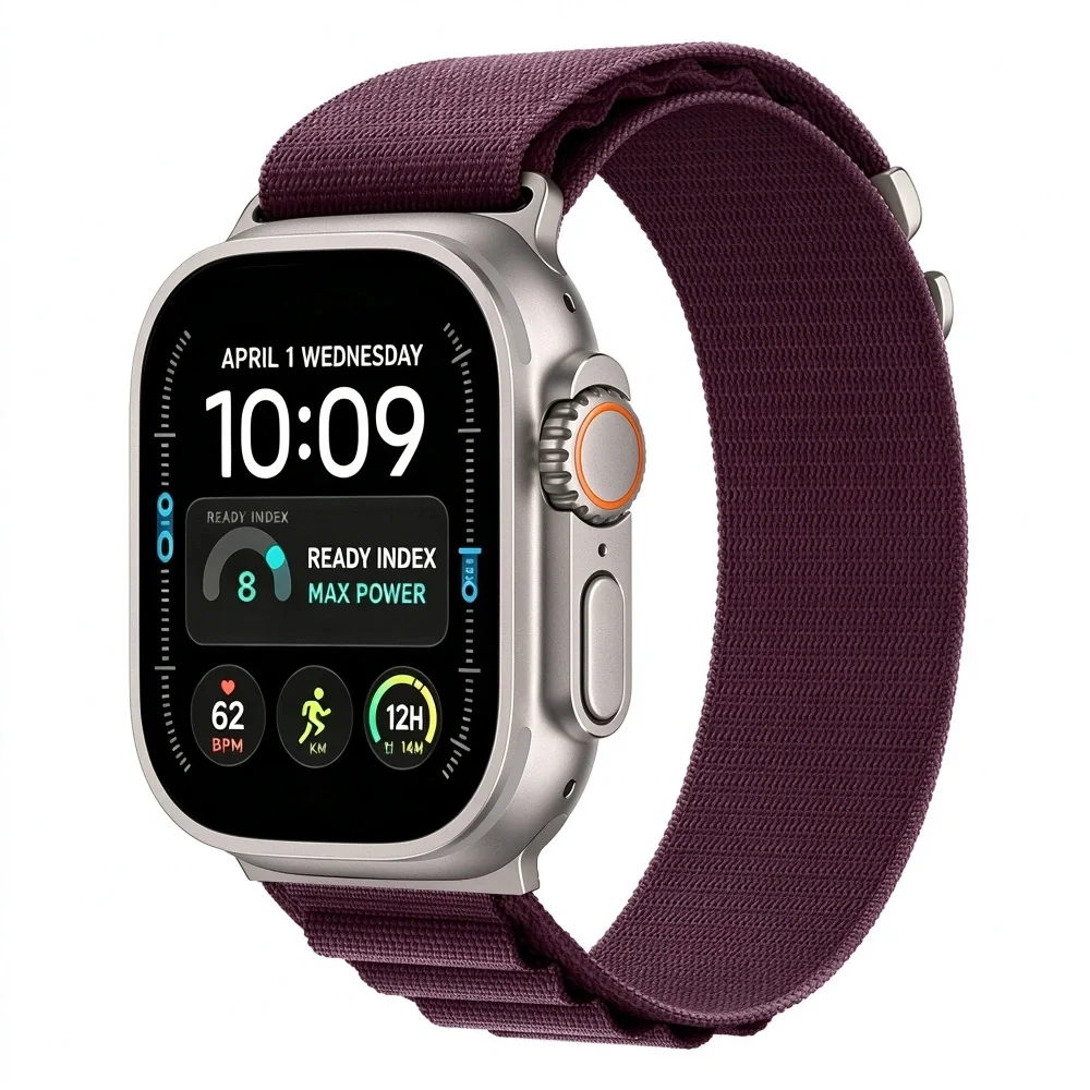 Tech-Protect Nylon Pro remienok na Apple Watch 44/45/46/49mm, deep burgundy