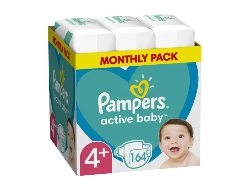 Pampers Active Baby MSB S4+ 164ks