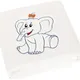 Detská deka KORALL MICRO 1004/001 75x100 biela s výšivkou sloník
