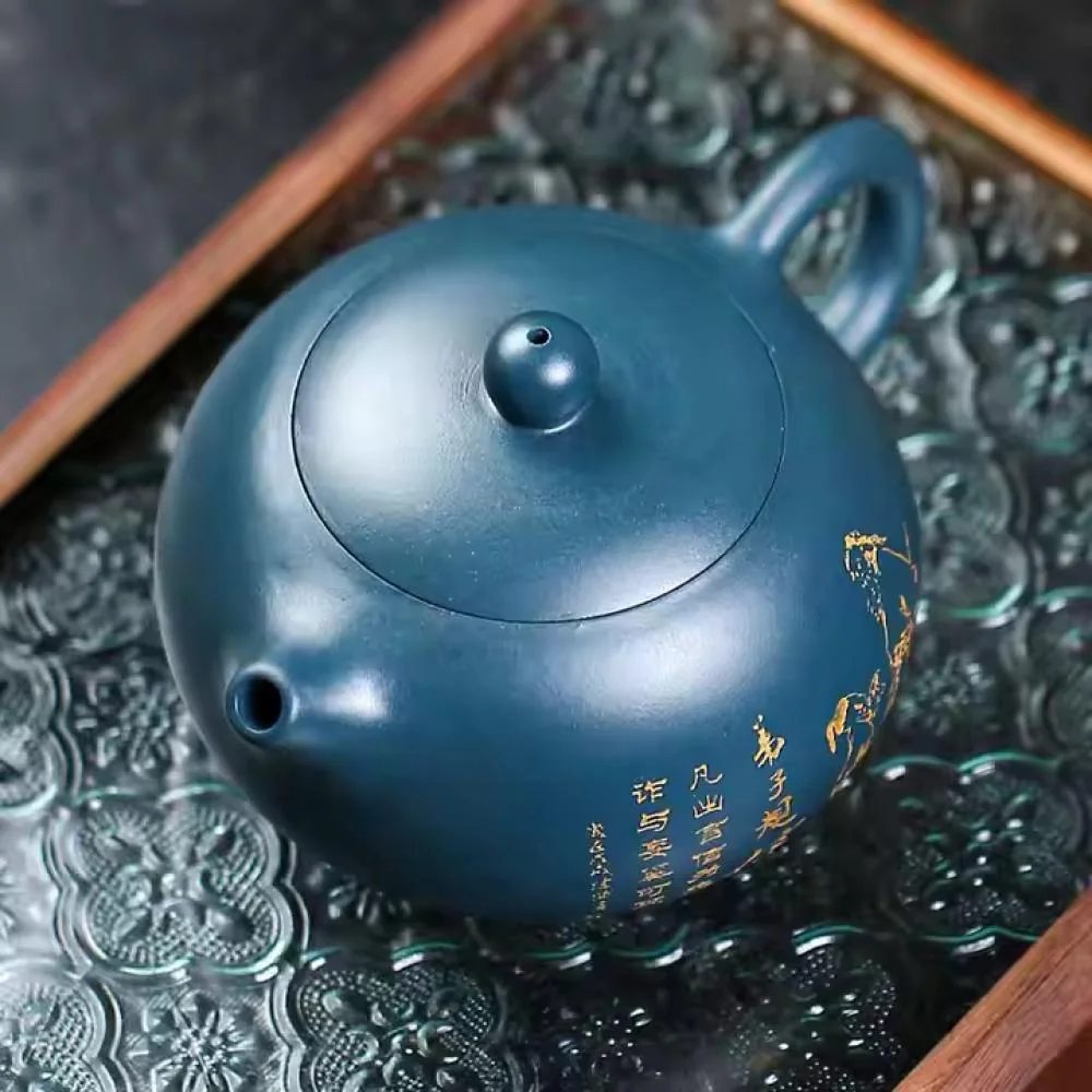 Čajník Qinghua - Modrá 220 ml, yixingská zisha hlina