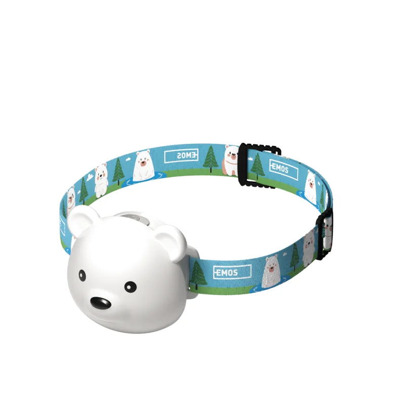 EMOS LED nabíjacia čelovka medveď, 80 lm, 500 mAh 1 ks