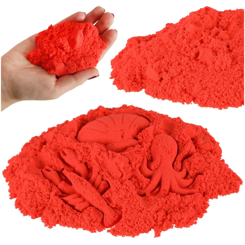 Kinetický piesok 1 kg – červený, vrecko
