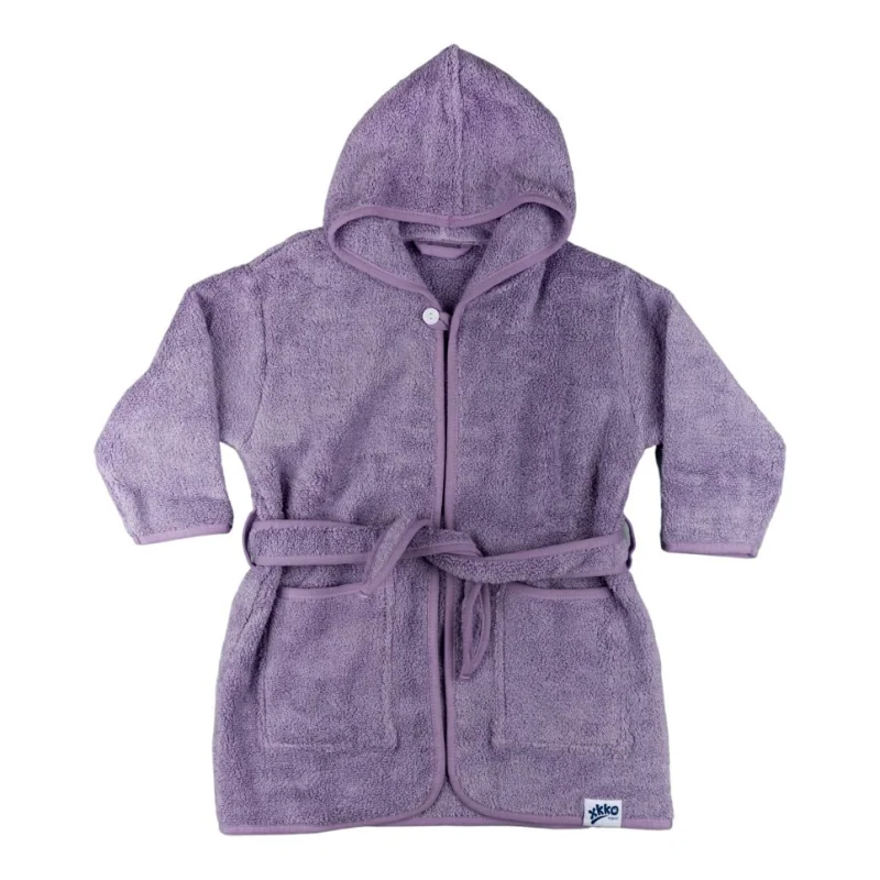 XKKO Organic BIO Bavlnený župan - Lavender Aura 6-12m