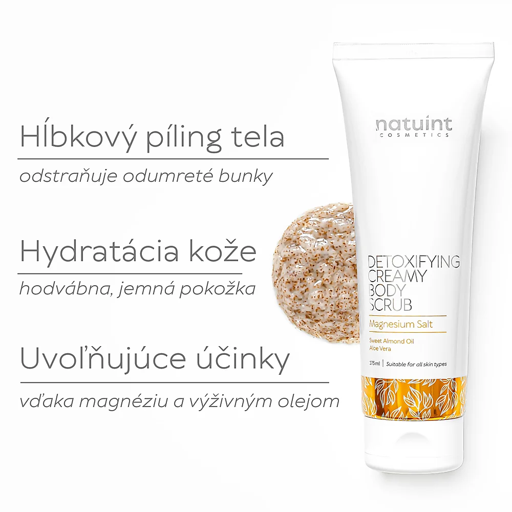 Natuint cosmetics - Telový píling s magnéziovou soľou Detoxifying Creamy Body Scrub