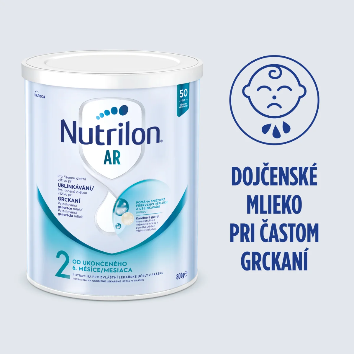 Nutrilon 2 AR 1×800 g, mliečna výživa, od 6. mesiaca