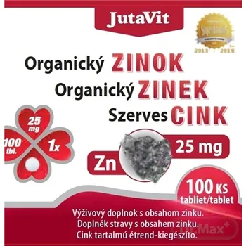 JutaVit Organický Zinok 25 mg 1×100 tbl, doplnok výživy