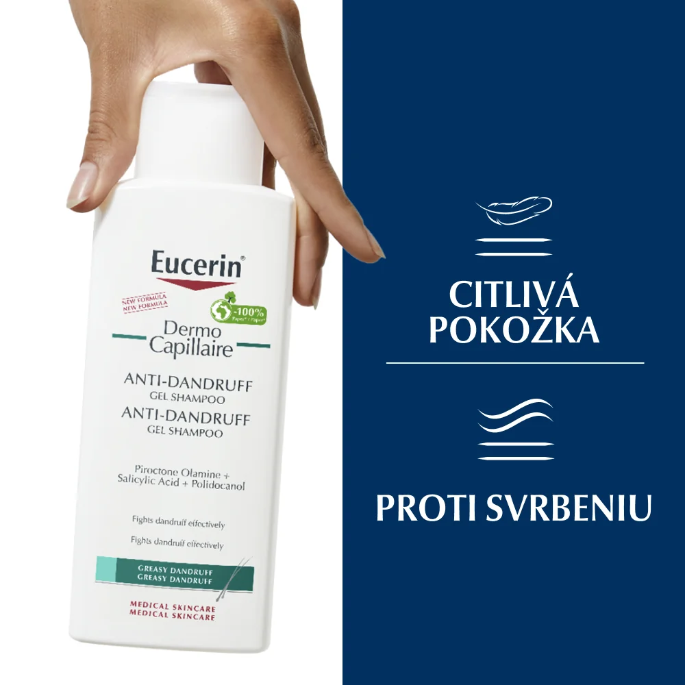 Eucerin DermoCapillaire proti mastným lupinám 1×250 ml, šampón