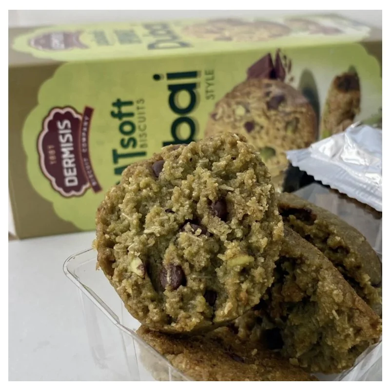 Dermisis Mäkké ovsené sušienky Dubai 90 g s arašidmi a kadaifi