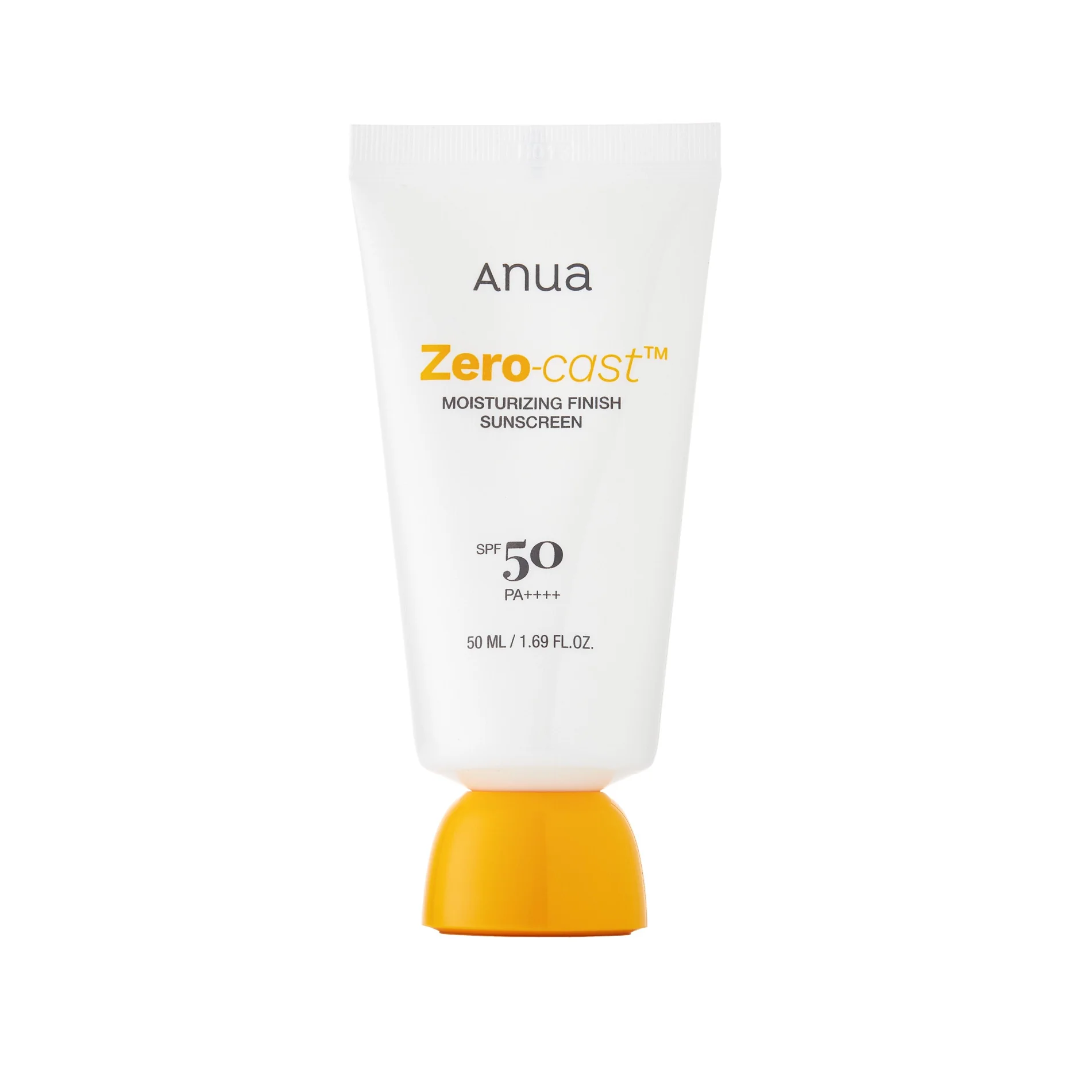 ANUA Zero-Cast Moisturising Finish Sunscreen SPF50 Hydratačný opaľovací krém bez bieleho filmu s SPF 50 a niacínamidom 50ml