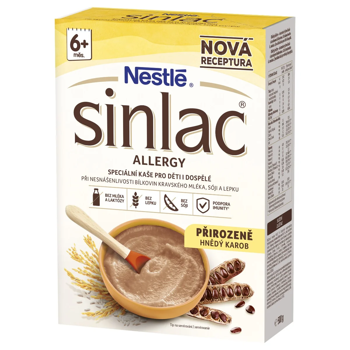 NESTLÉ Nemliečna kaša Sinlac Allergy 500 g 1×500 g, od ukončeného 4. mesiaca
