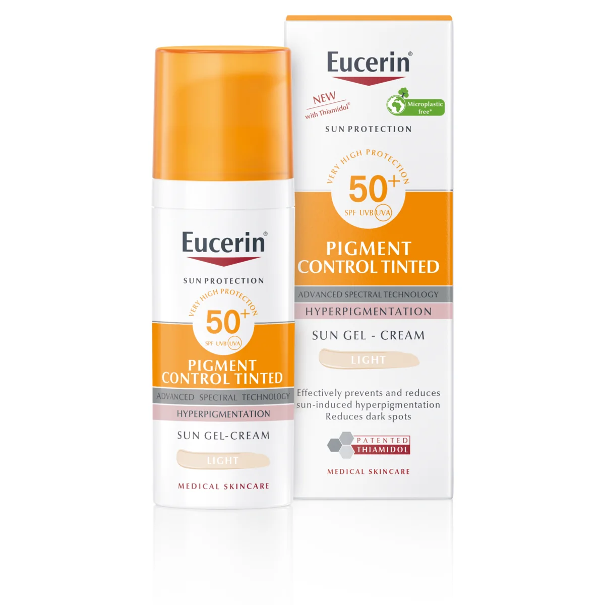 Eucerin SUN Emulzia na opaľovanie na tvár s depigmentačným účinkom PIGMENT CONTROL (svetlá) SPF 50+ s veľmi vysokou ochranou, 50 ml 50 ml
