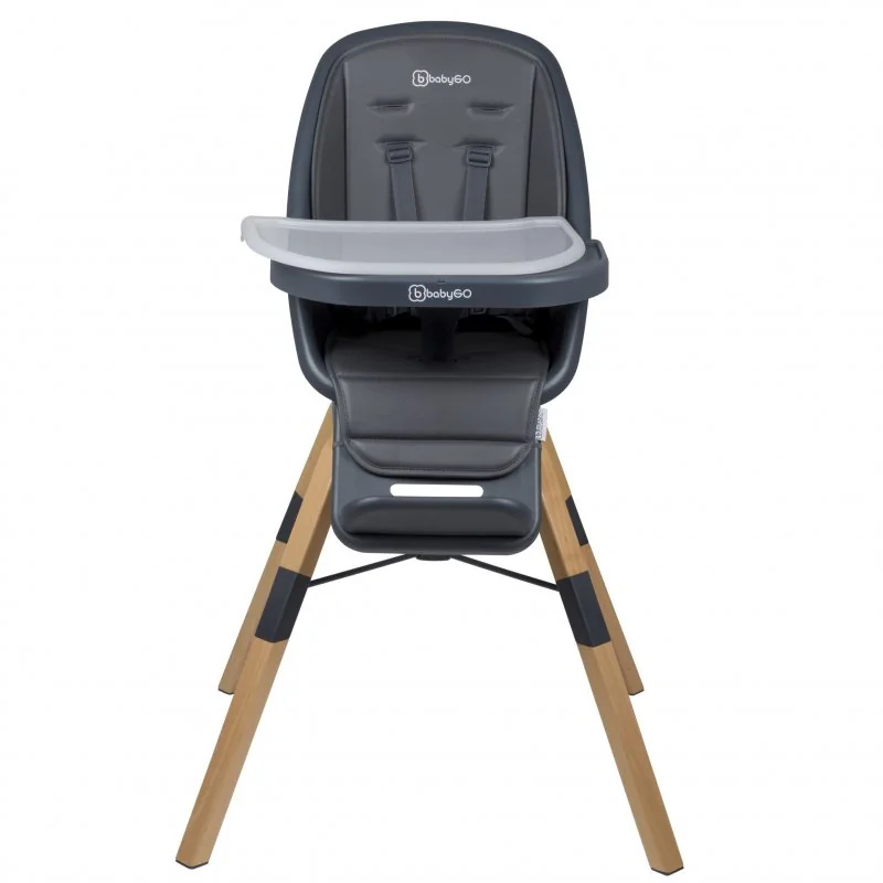 BABYGO jedálenská stolička CAROU 360° Grey